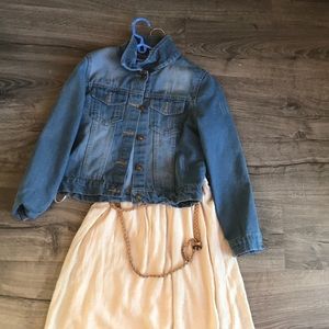 Papaya Dress and Jean Jacket Combo